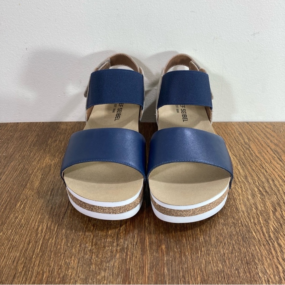 New Josef Seibel Quinn 09 Leather Slingback Sandal Women’s Size US 7-7.5 Ocean.